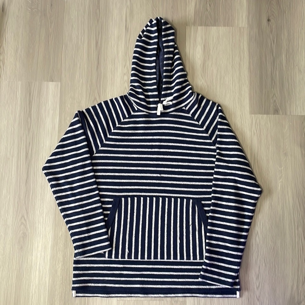 J. Crew Knit Goods Striped Hoodie - (L)